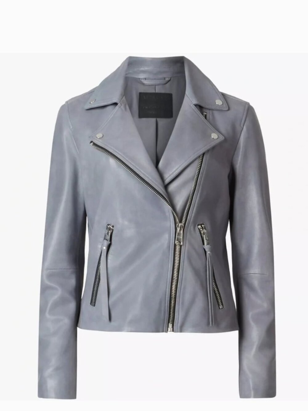 All Saints Dalby Biker Lamb Leather Jacket - Picture 2 of 6